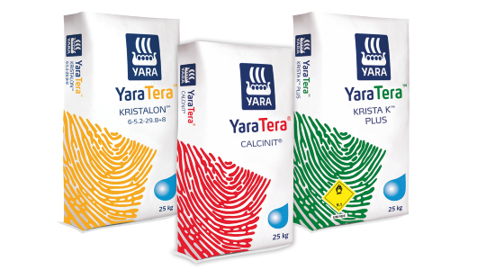 Soluble fertilisers for fertigation - YaraTera